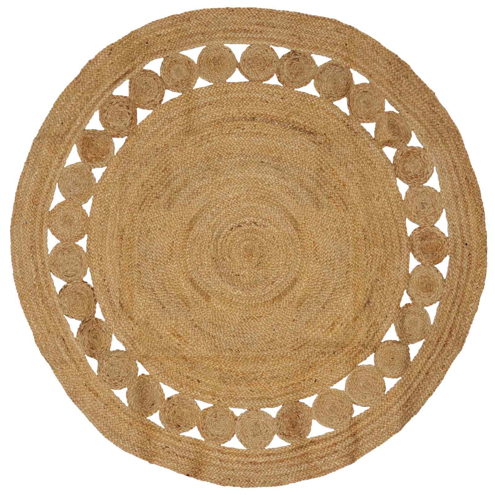 Bereichsteppiche Natur Ø 120 cm Jute