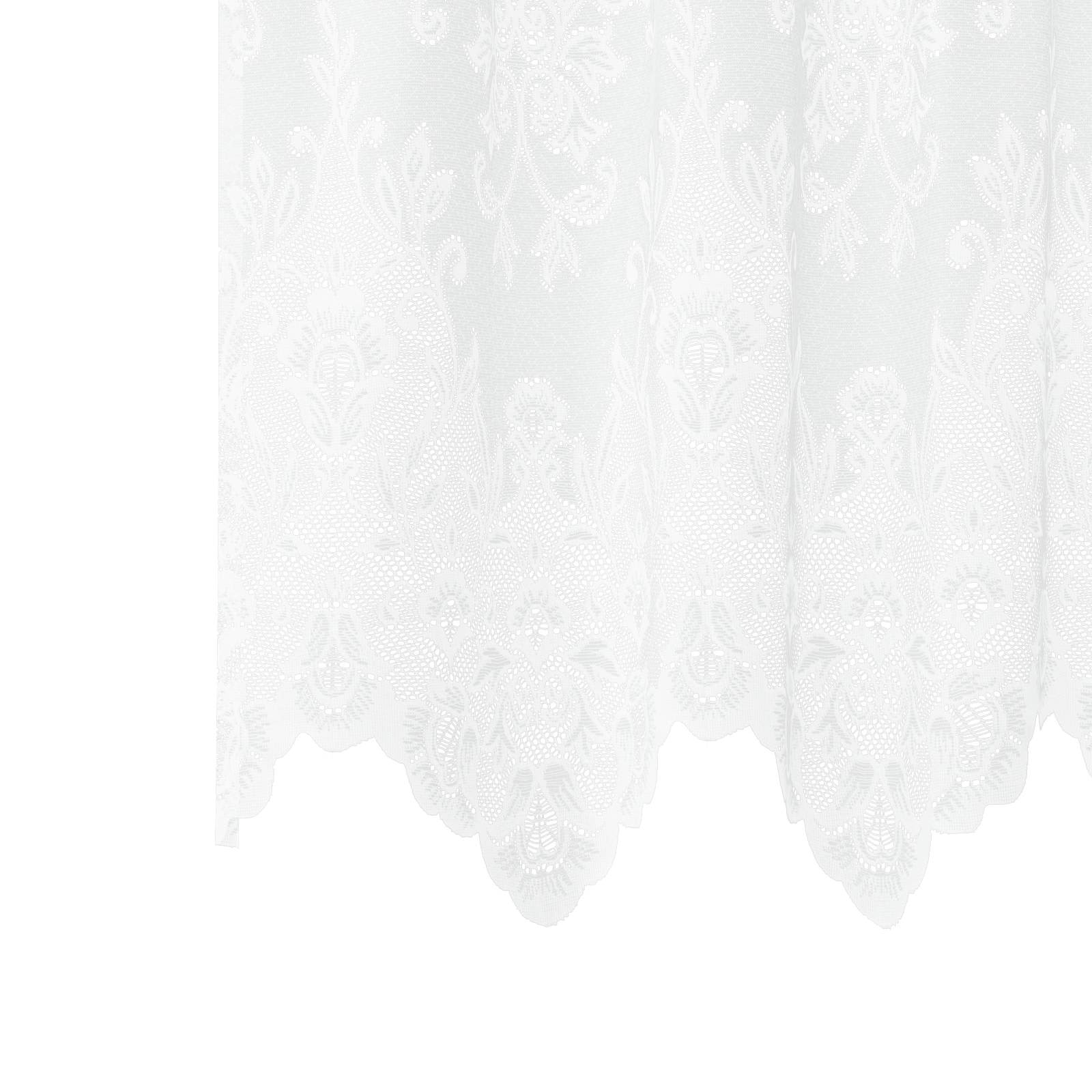 Spitzenvorhang mit Vorhängen Floral Weiß 80 x 150 cm Polyester