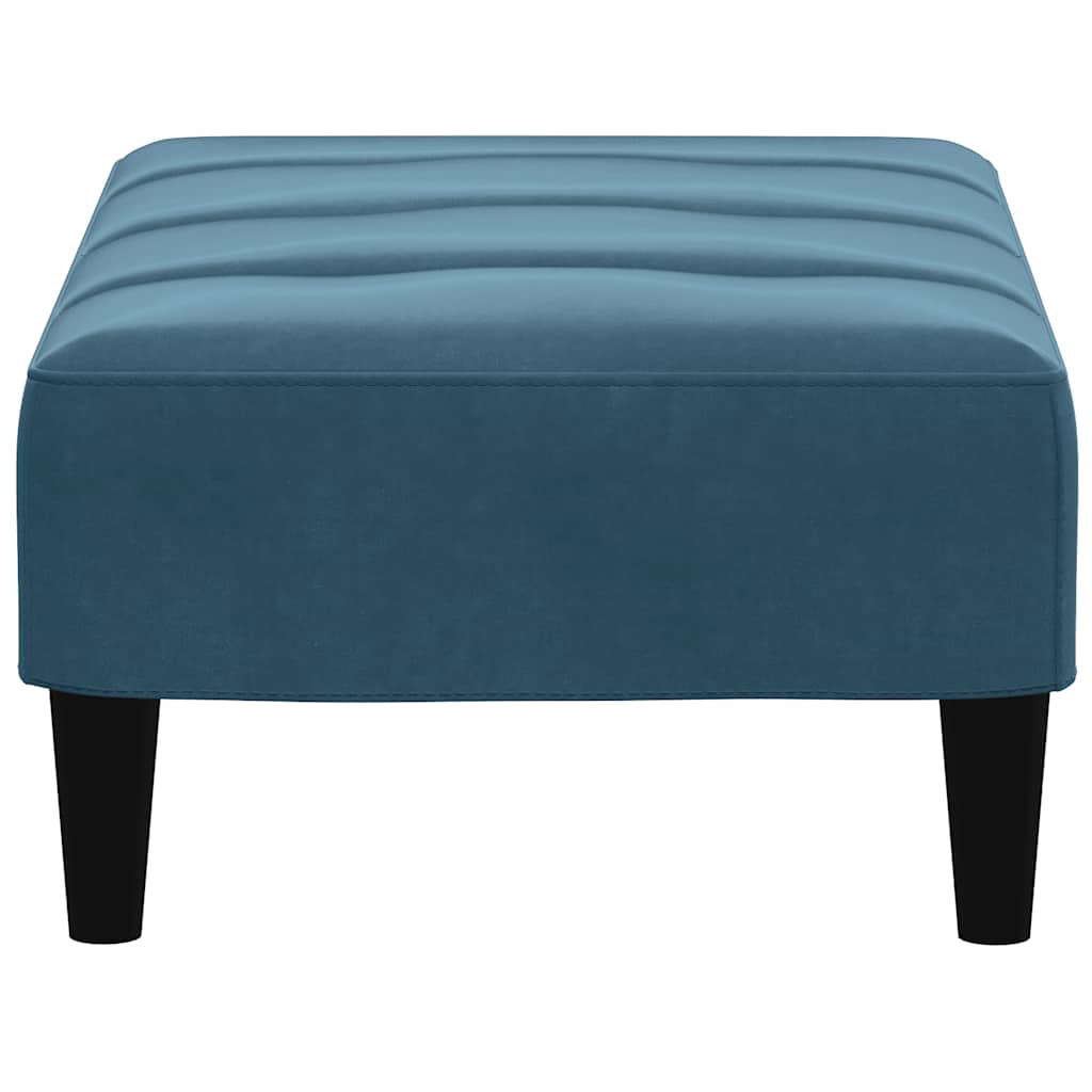 Fußhocker Blau 77x55x31 cm Samt