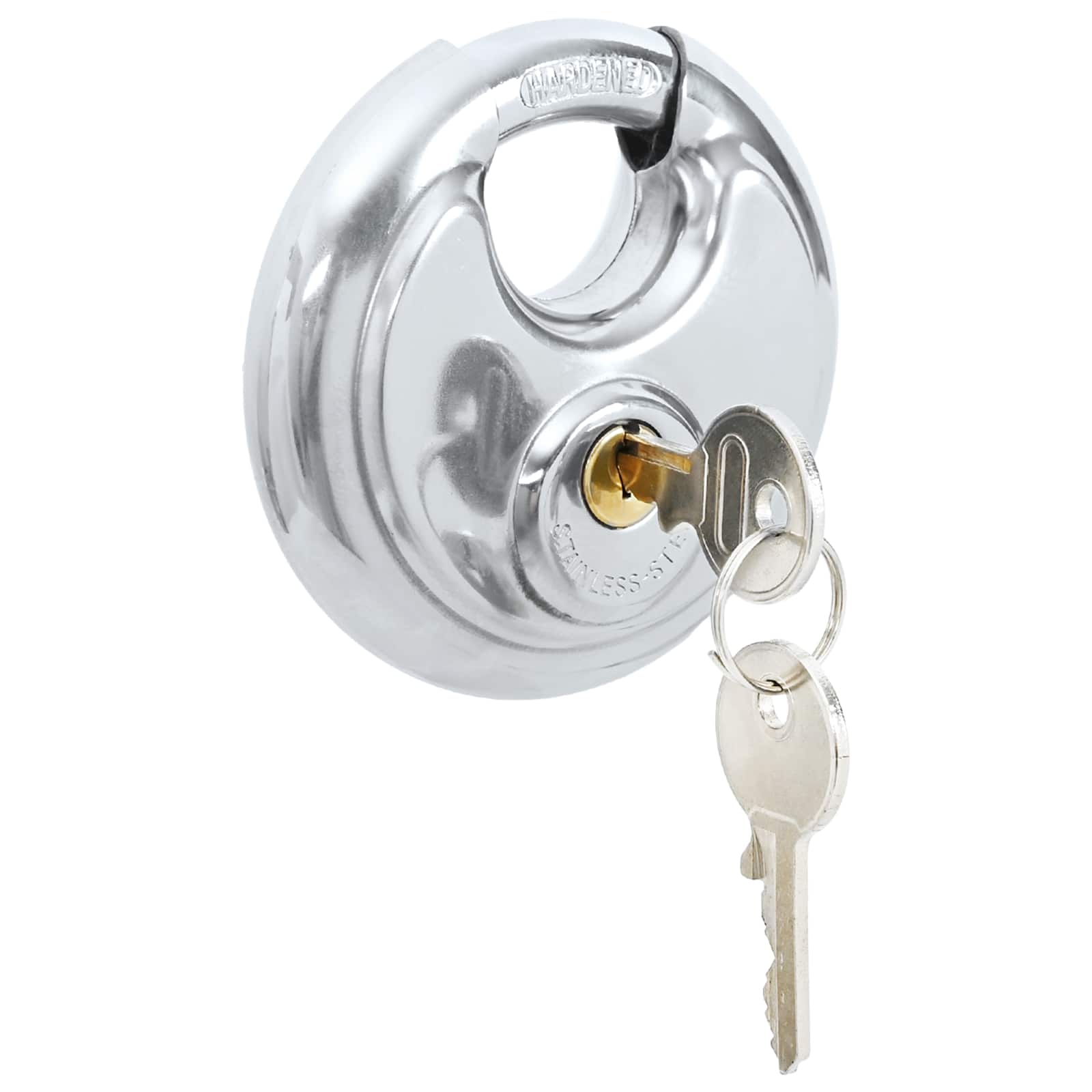 Diskusschlösser mit Schlüsseln 2 pcs Silber 6 x 2,3 x 6 cm