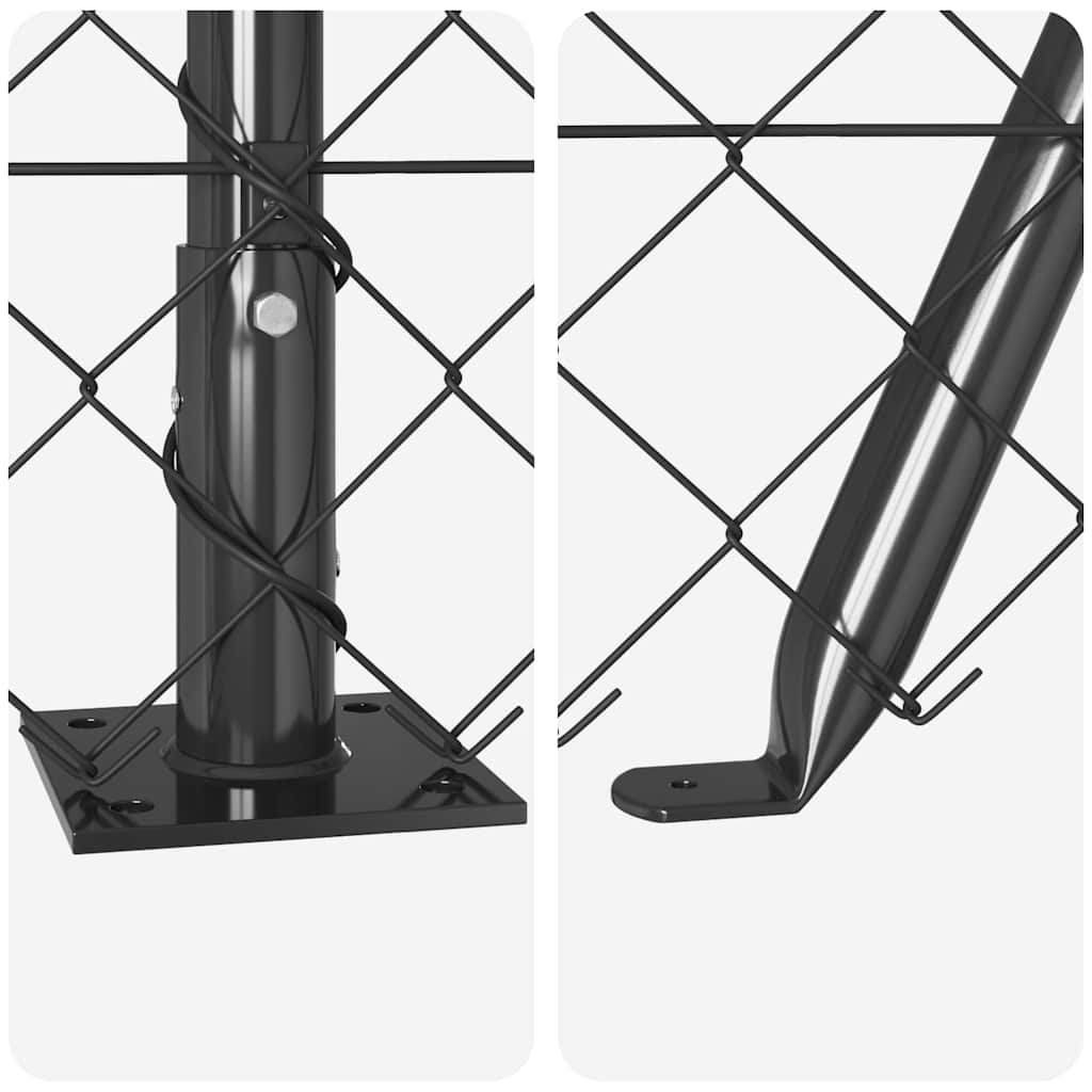 Outdoor Kettenglied-Zaun Erdfixierung 10 x 0,4 m Grün Netz