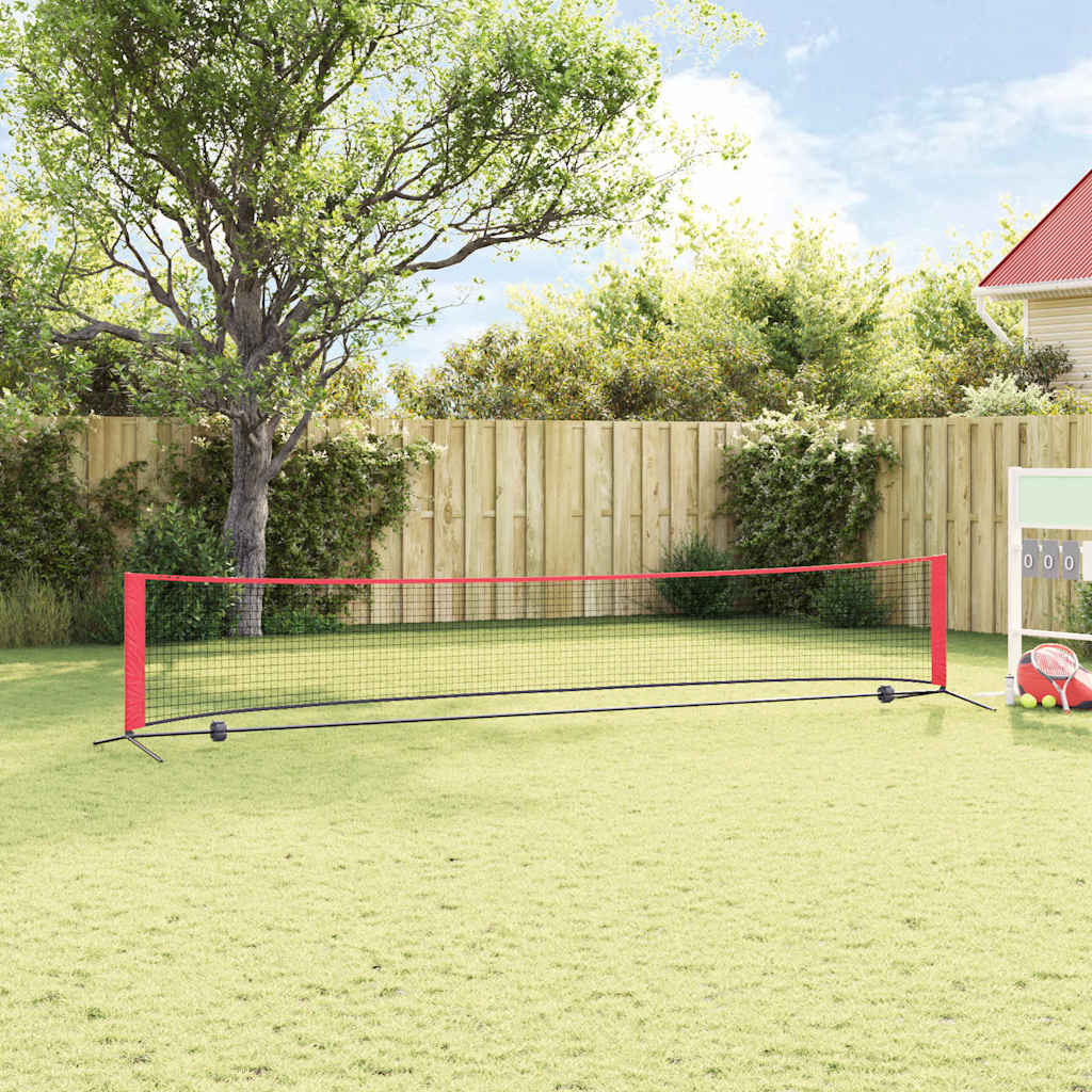 Tennisnetz Schwarz und Rot 301 x 90.5 x 87 cm Polyester