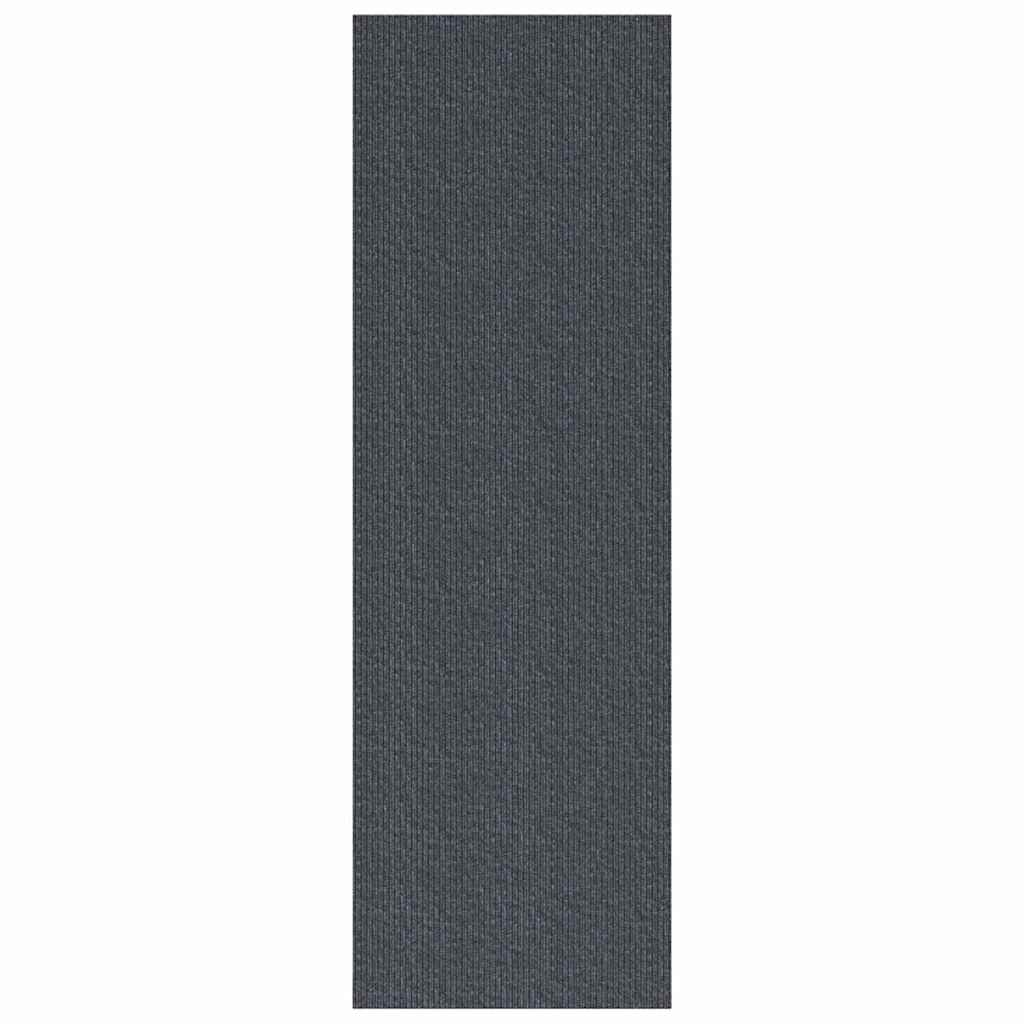 Teppichläufer Grau 80 x 150 cm Stoff