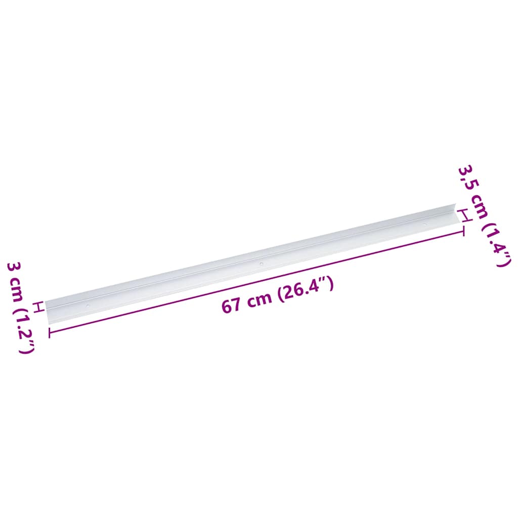 Treppenkantenprofile in L-Form 15 Stk. Aluminium 90 cm Silbern