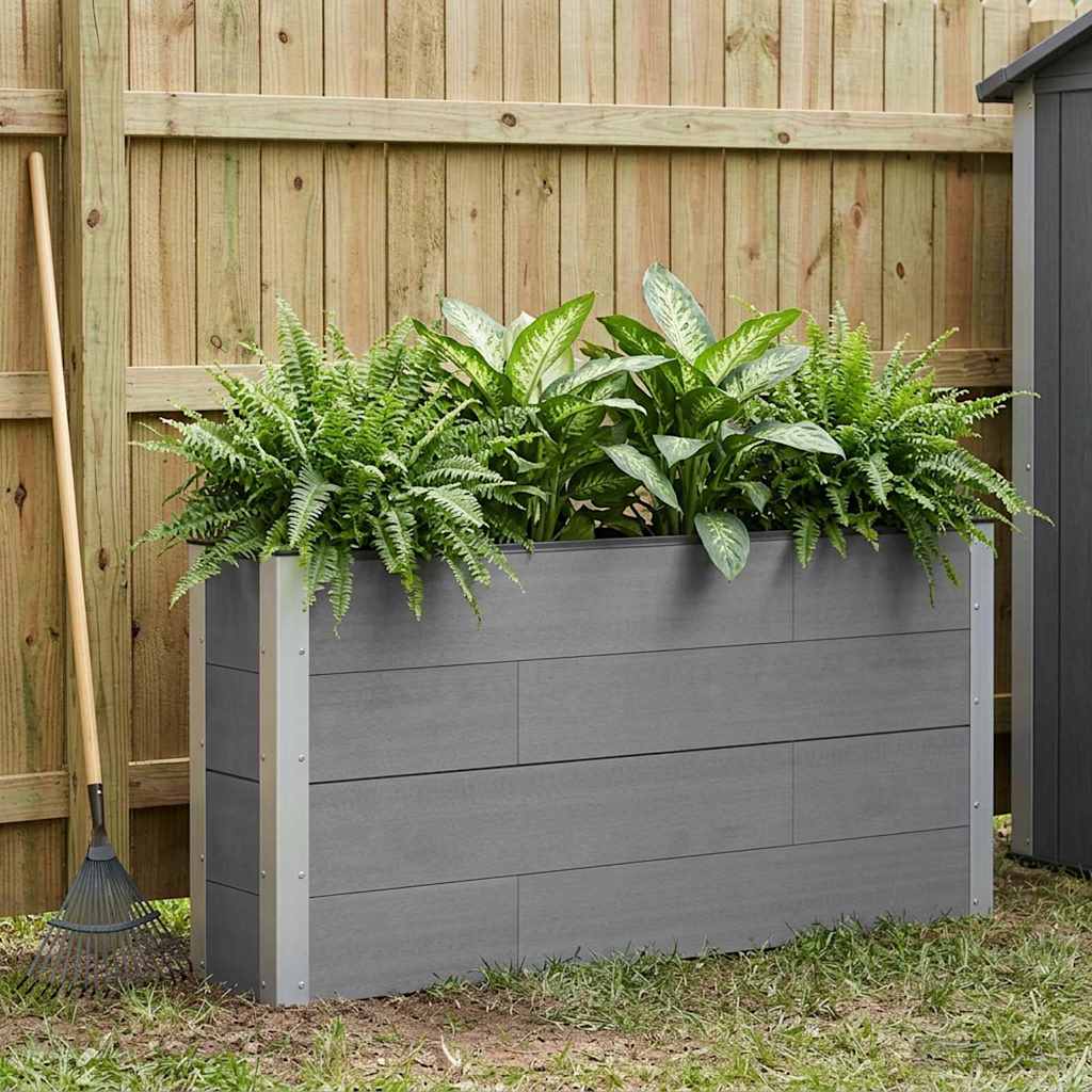 Garten-Hochbeet 200x50x54 cm WPC Grau