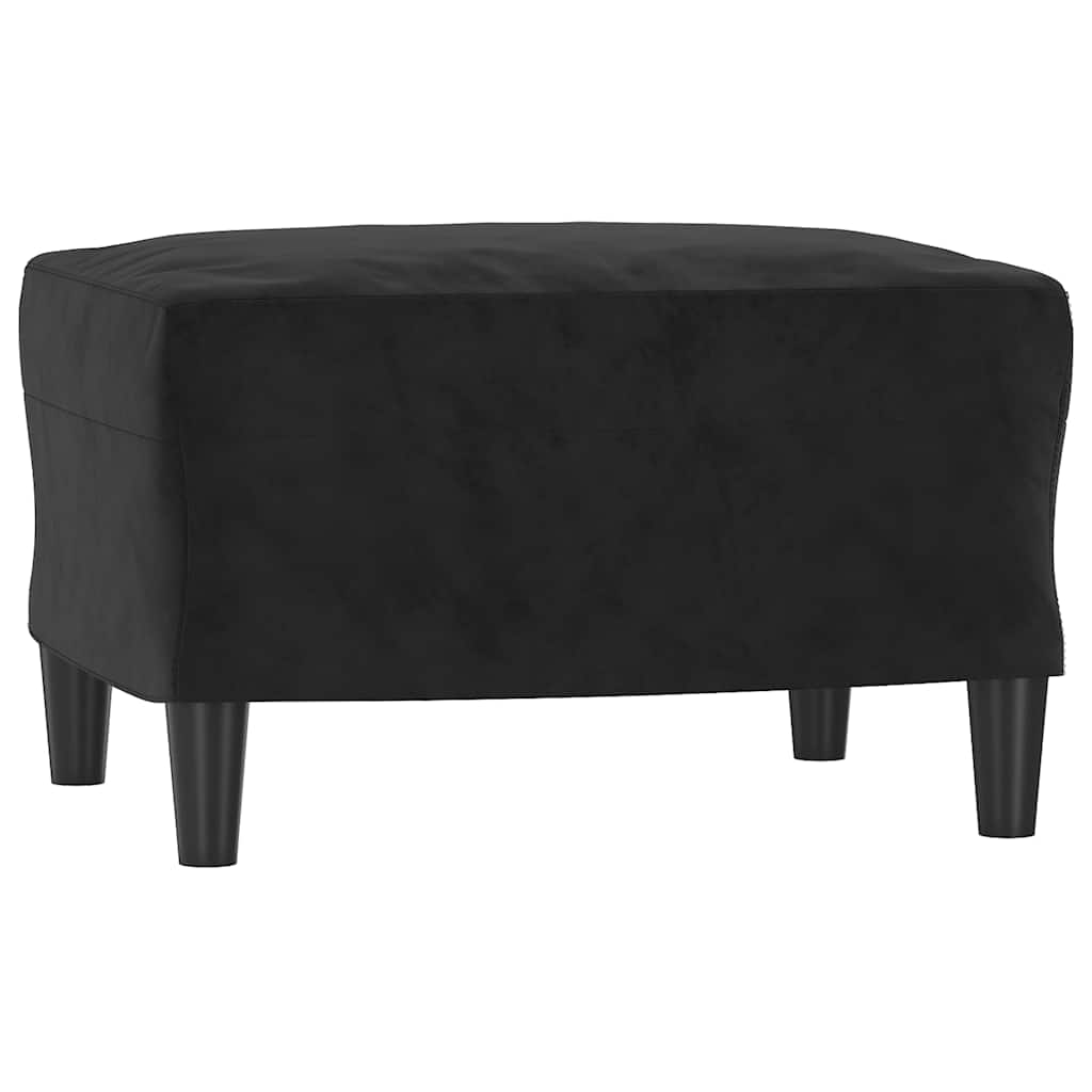 3-Sitzer-Sofa mit Hocker Rosa 180 cm Samt