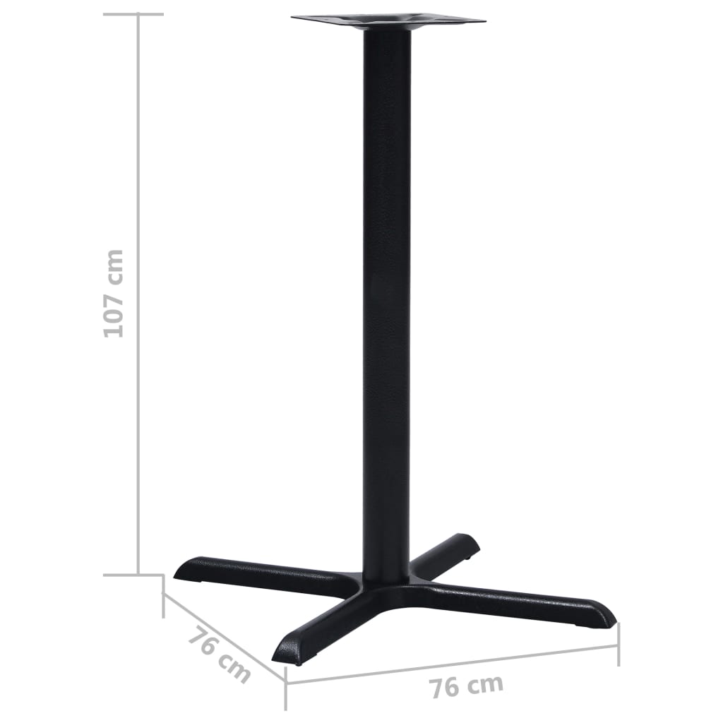Bistrotisch-Gestell Schwarz 56x56x72 cm Gusseisen