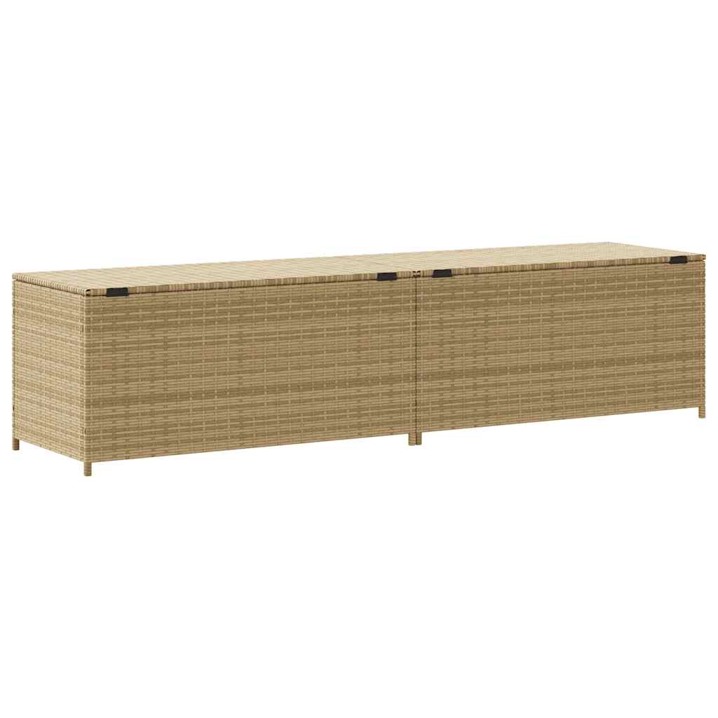 Gartentruhe Schwarz 283L Poly Rattan