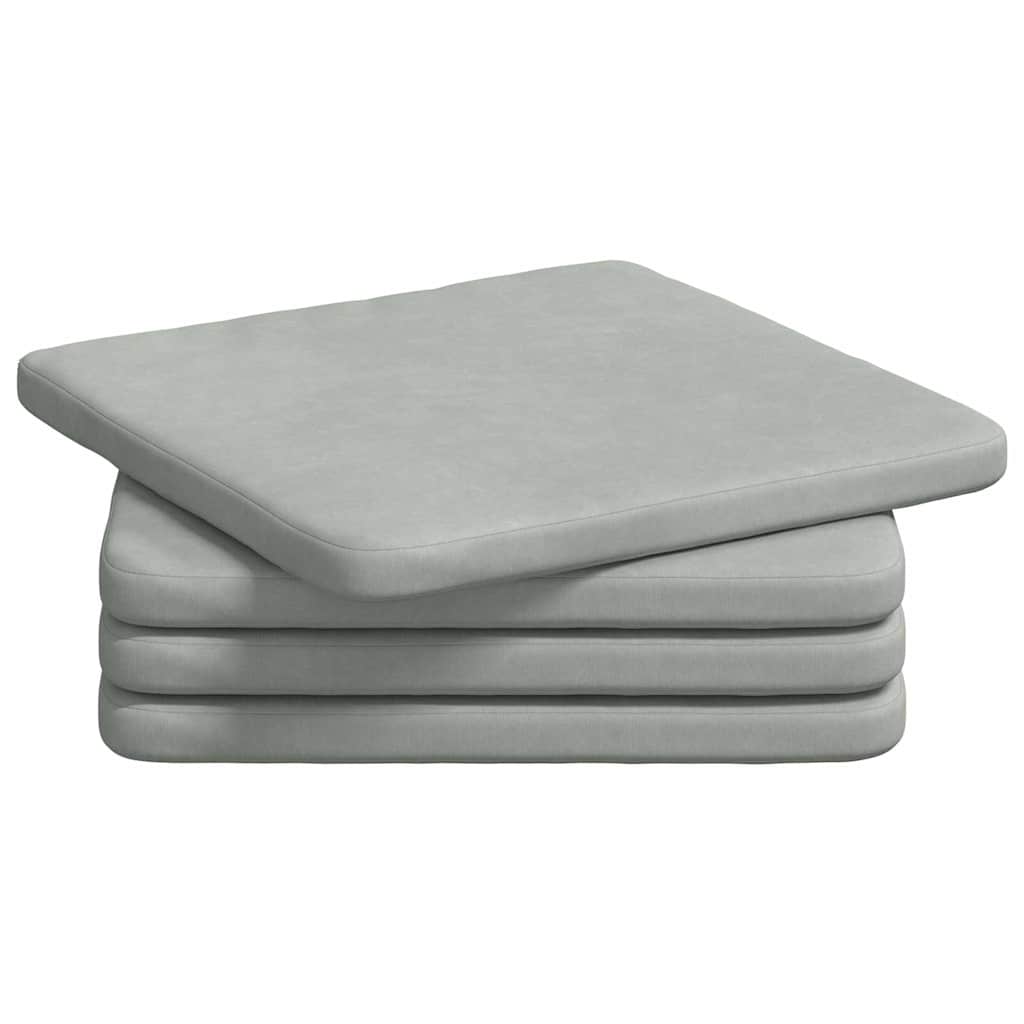 Sitzkissen 4 pcs Blau 40 x 40 x 3 cm Samt