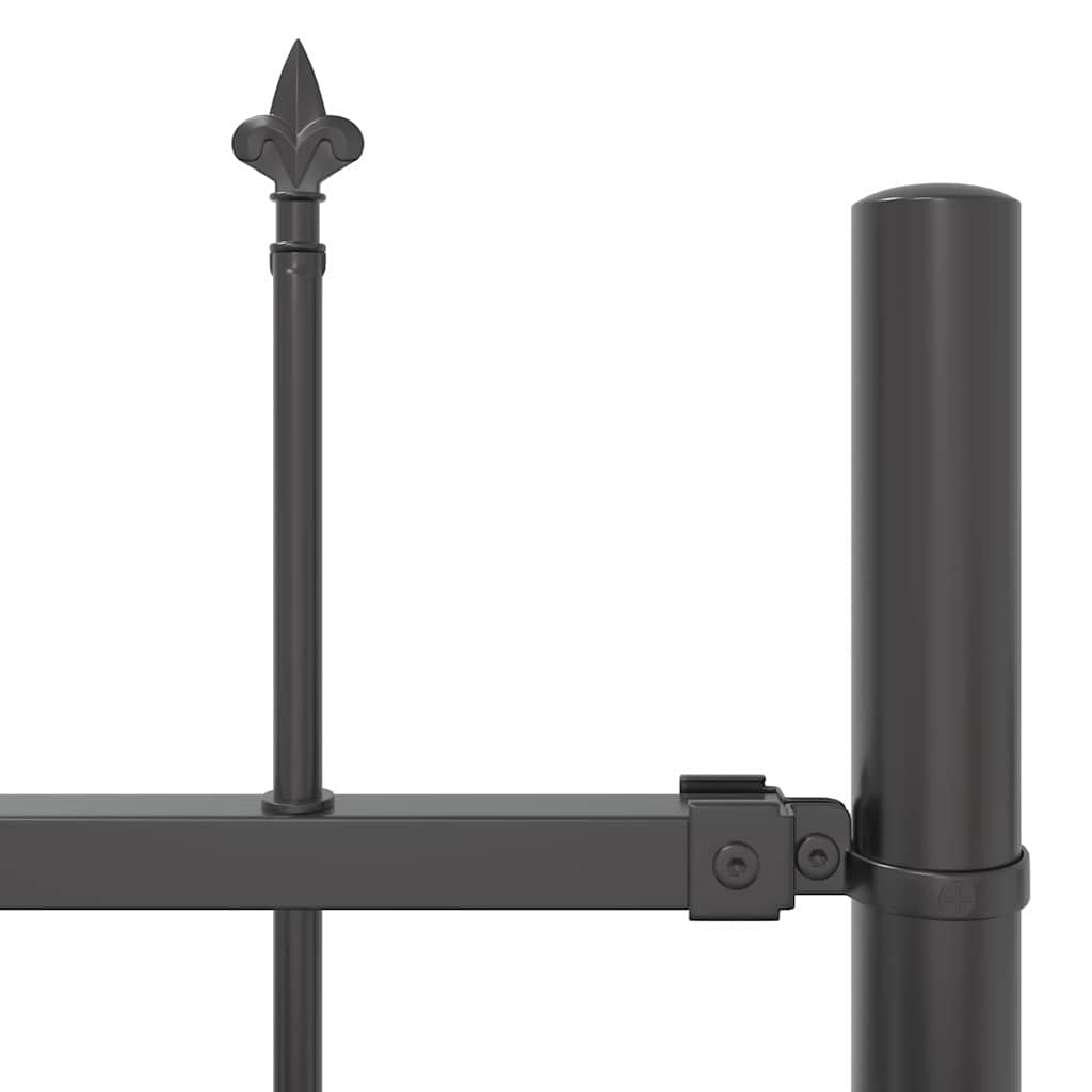 Gartenzaun Woerden mit Speerspitze Stahl 181 x 60 cm Schwarz