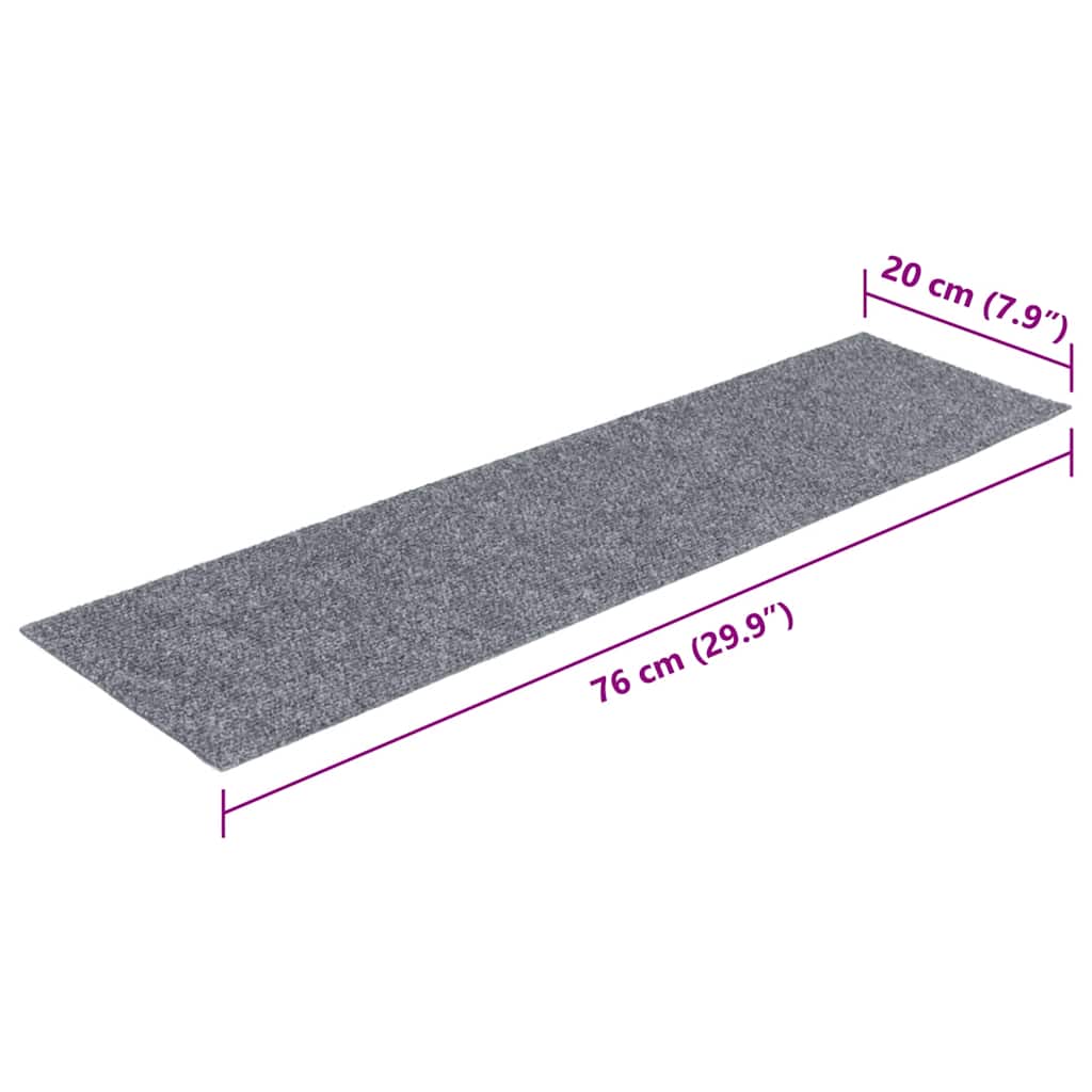 Stufenmatten Selbstklebend 15 Stk. 60x25 cm Hellbraun Rechteckig