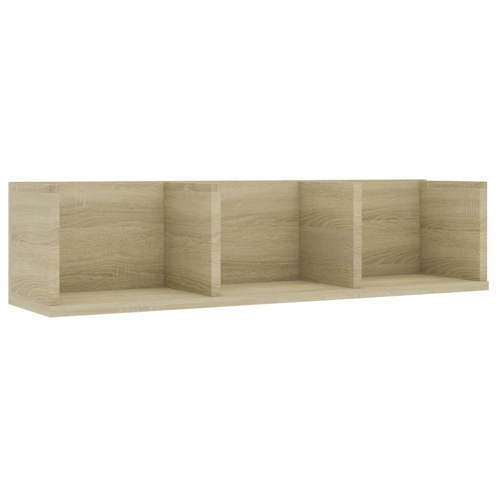 CD-Wandregal Weiß 75x18x18 cm Holzwerkstoff