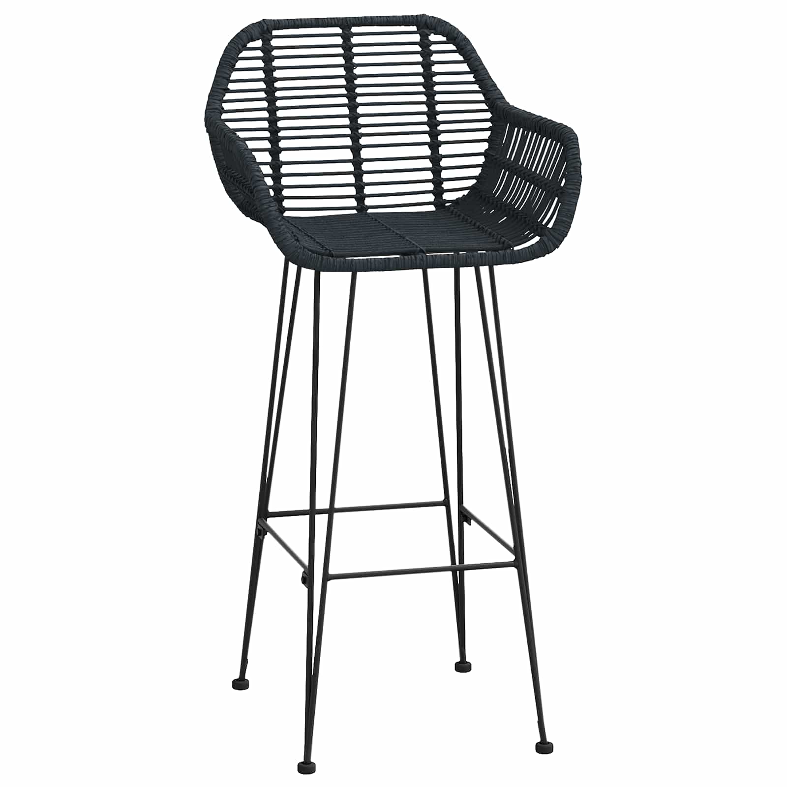 Barstuhl 2 pcs 55 x 52 x 92 cm Rattan und Eisen