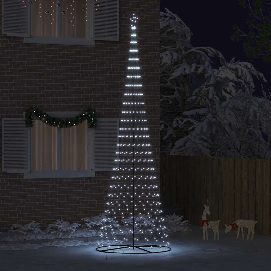 LED-Weihnachtsbaum mit 230 LEDs Mehrfarbig 184,5 cm Metall