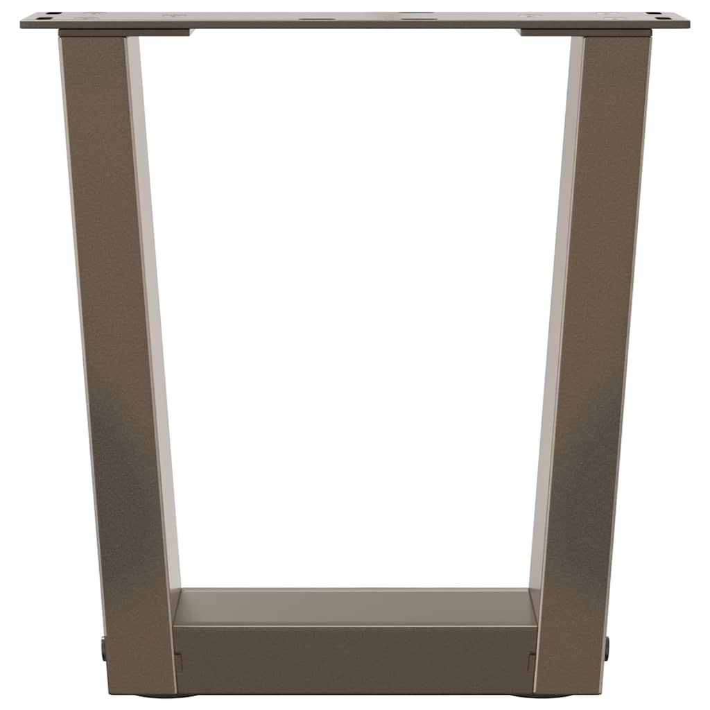 Couchtischbeine V-Form 2 Stück Schwarz 30x(30-31,3) cm Stahl