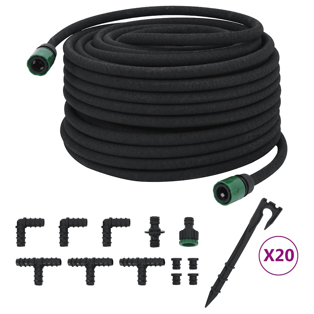 Tropfschlauch Schwarz 0,6" 10 m Gummi
