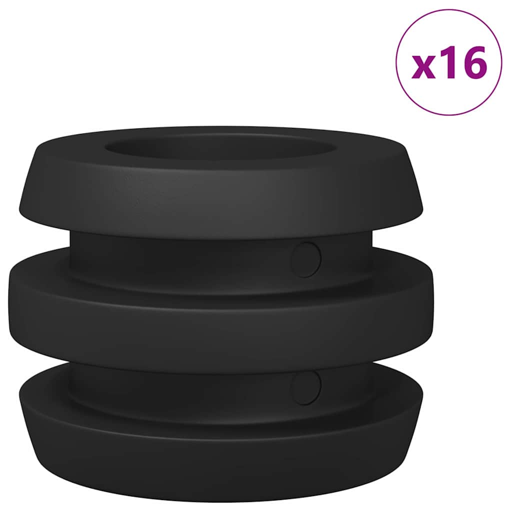 Fußballtisch-Bumper 16 pcs Schwarz 3 x 3 x 2 cm TPE