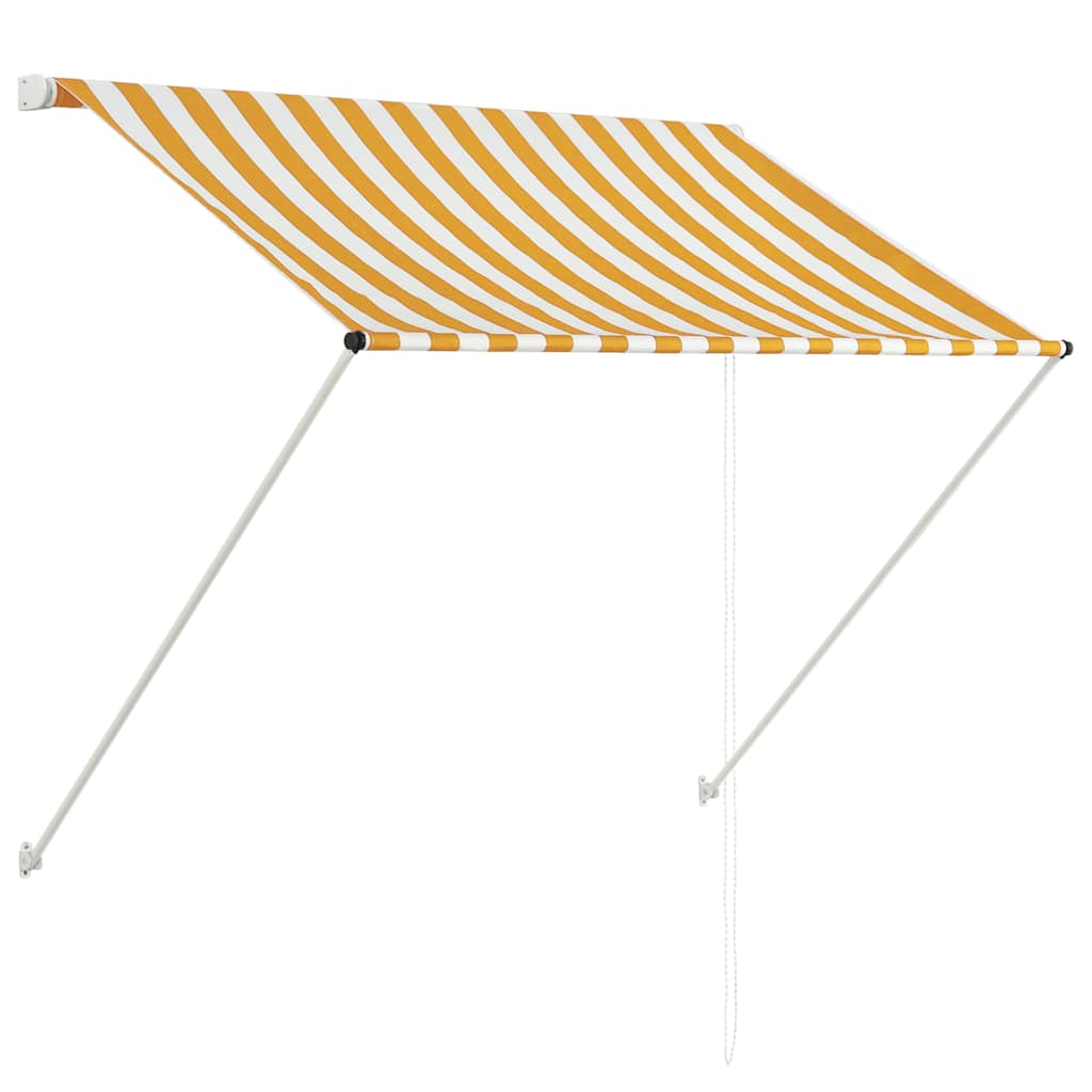 Einziehbare Markise 150×150 cm Blau und Weiß
