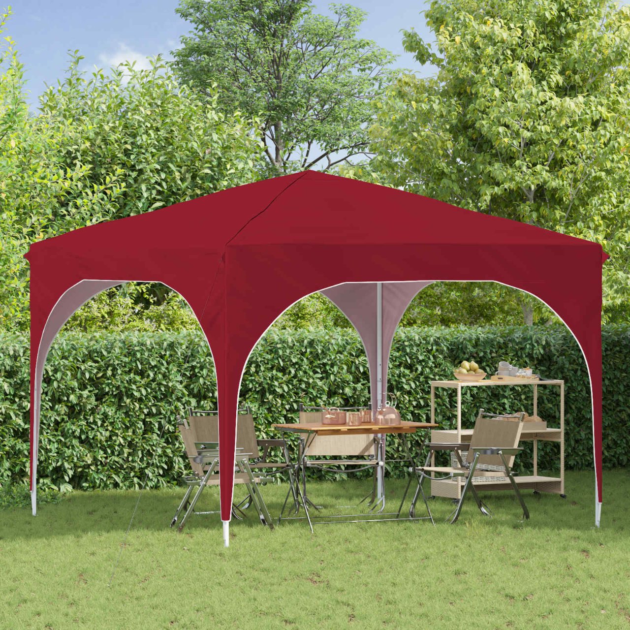Pop-up Partyzelt 290 x 290 x 245 cm Creme