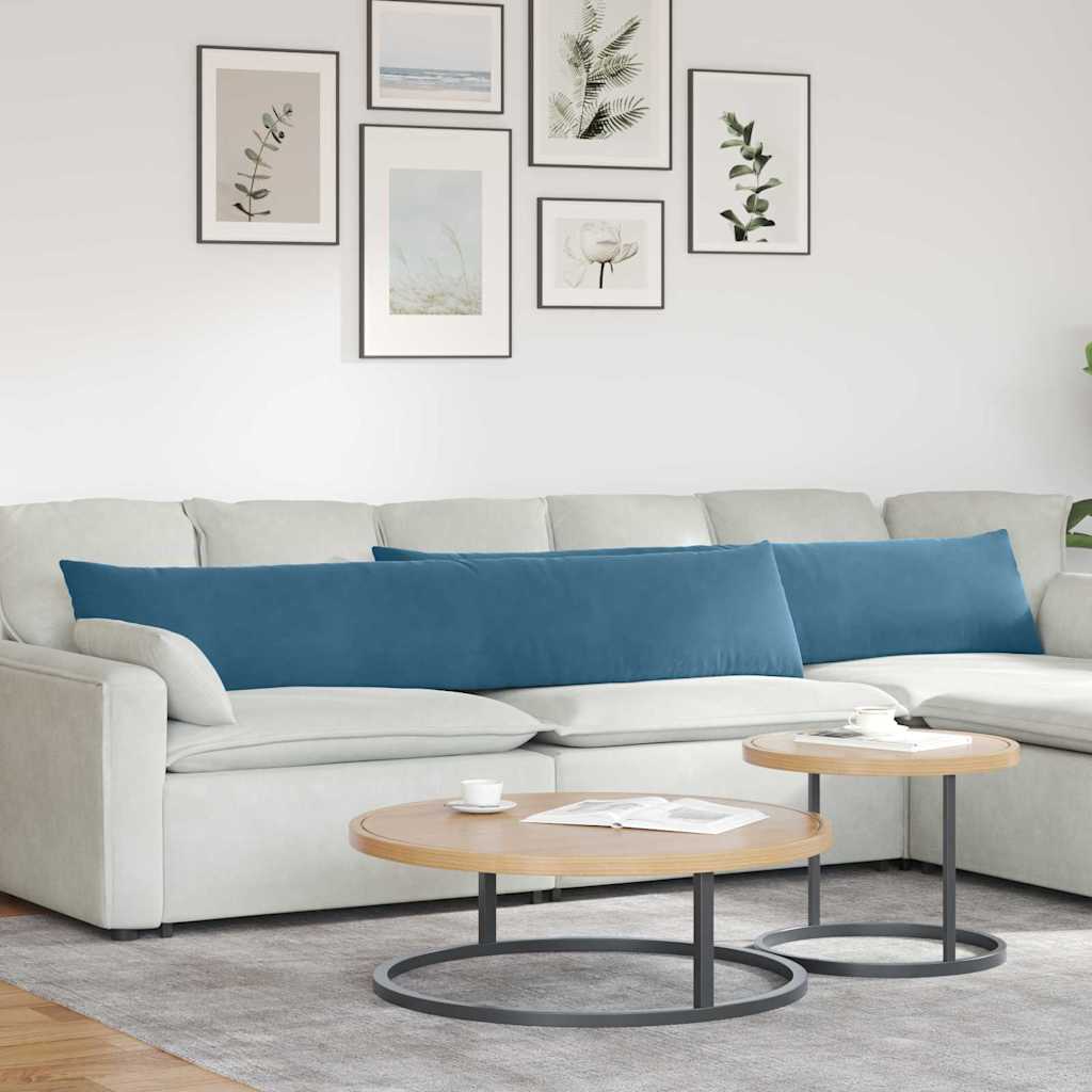 Sofakissen 2 Stück Blau 50 x 30 cm Cordstoff