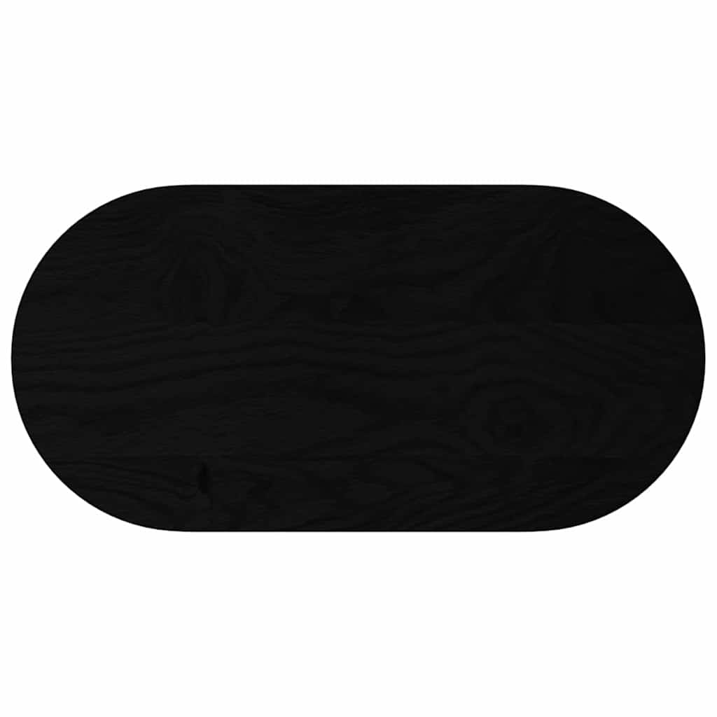 Tischplatte 80x40x2 cm Massivholz Eiche Oval