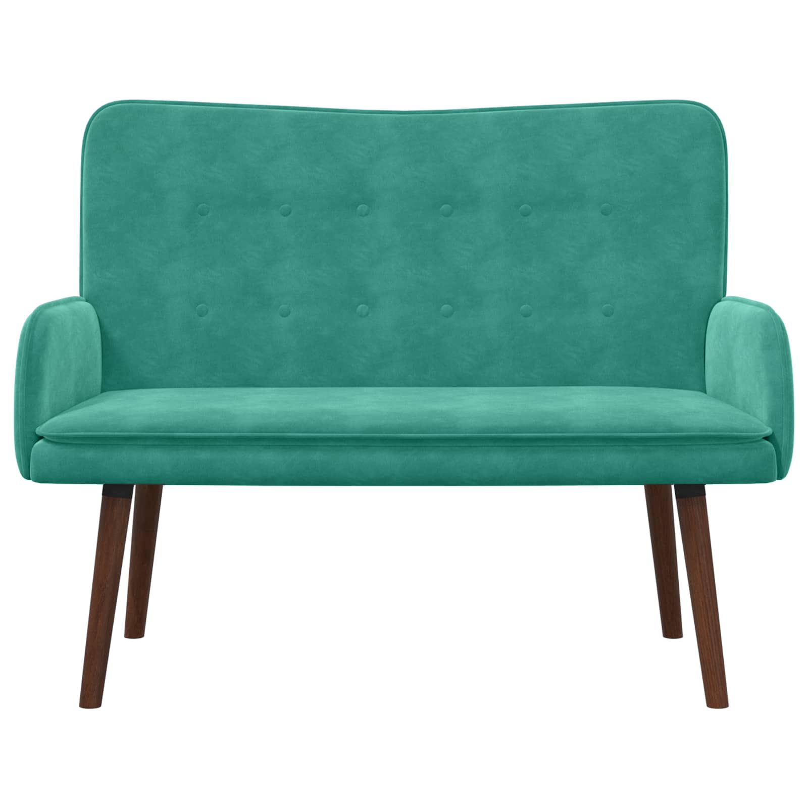 2-Sitzer Sofa Hellgrau 115 x 61 x 87 cm Samt (V)