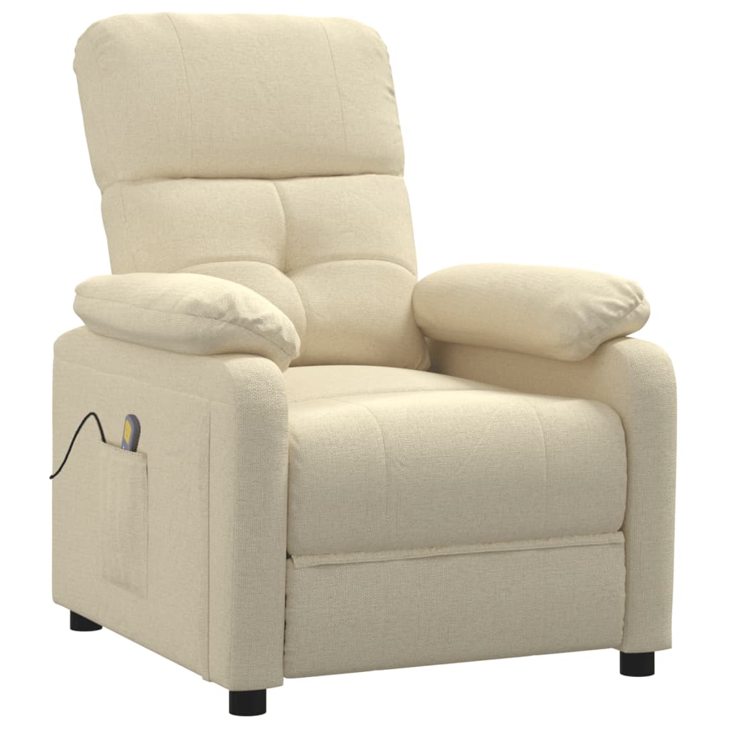 Massagesessel Hellgrau Stoff