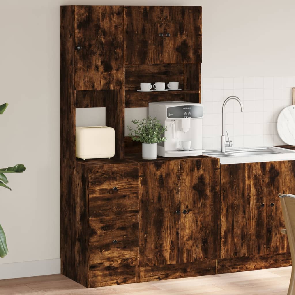 Küchenschrank Weiß 95x50x180 cm Holzwerkstoff