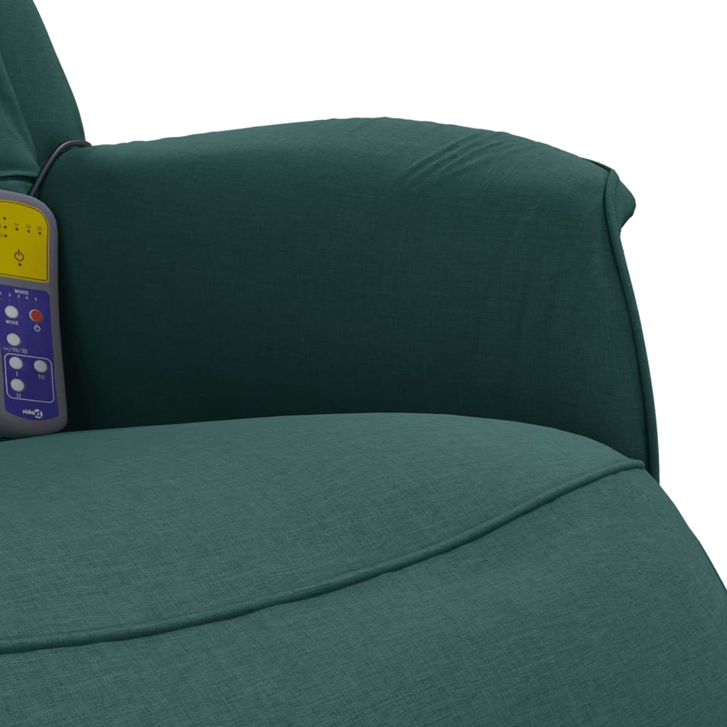 Massagesessel mit Fußteil Braun Stoff