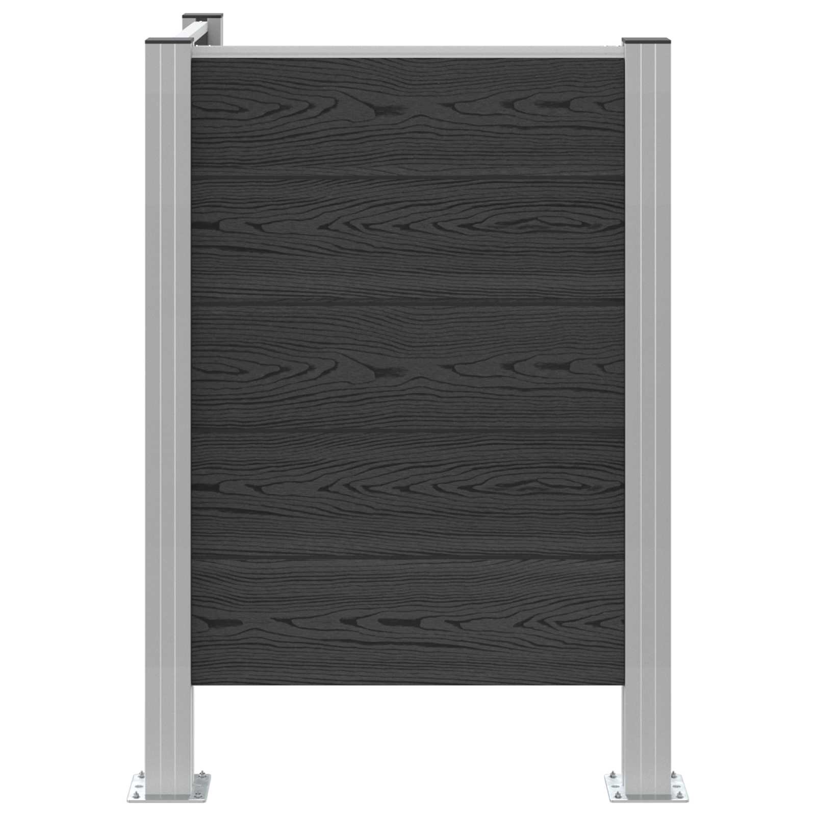 Mülltonnenzaun Braun 161 x 85 x 115 cm Aluminium und WPC