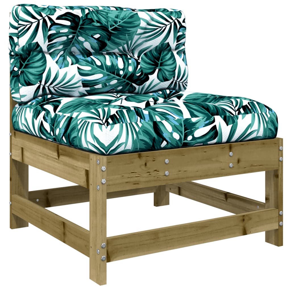 10-tlg. Garten-Lounge-Set mit Kissen Kiefernholz Imprägniert