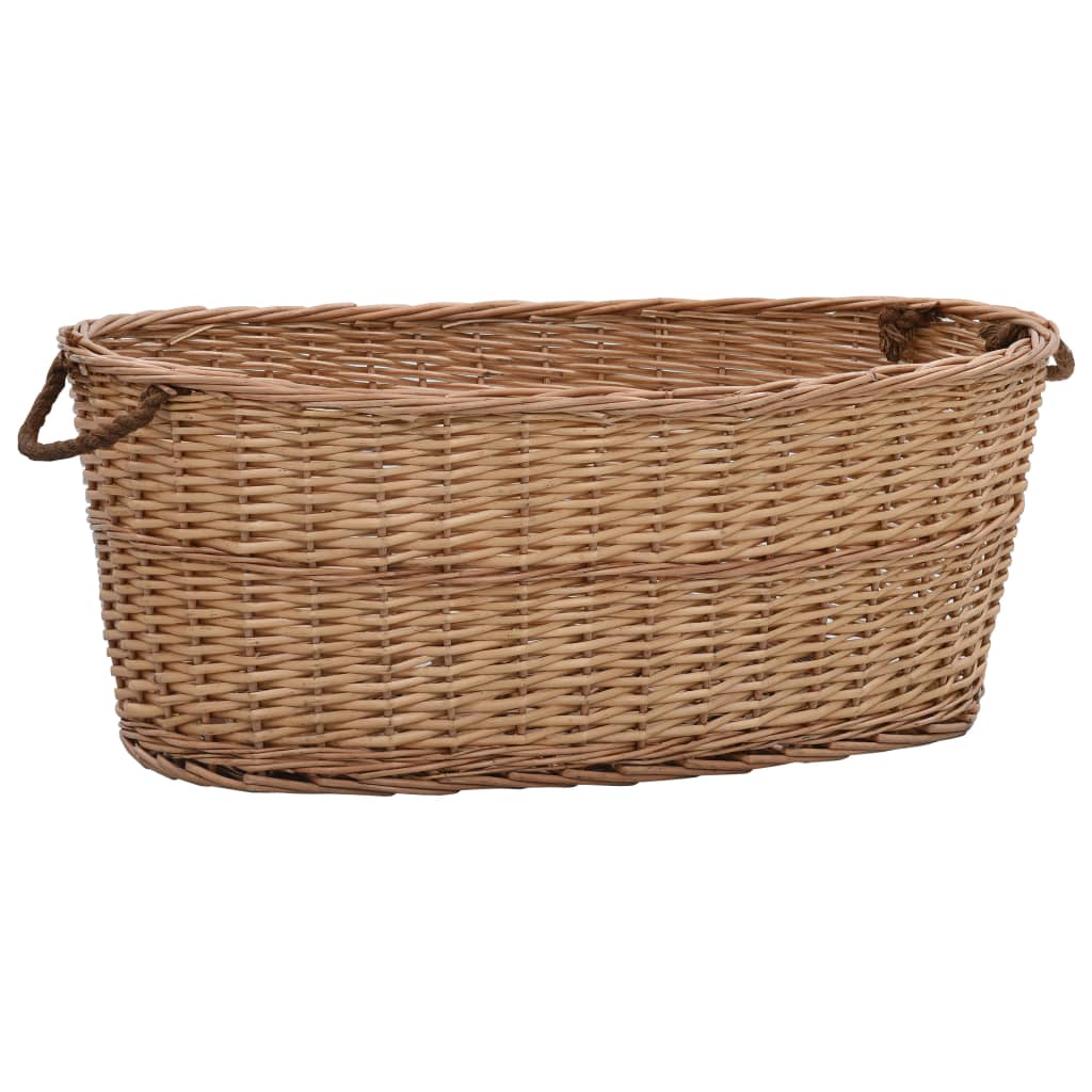 Holzkorb mit Tragegriffen 56x40x28 cm Natur Weide