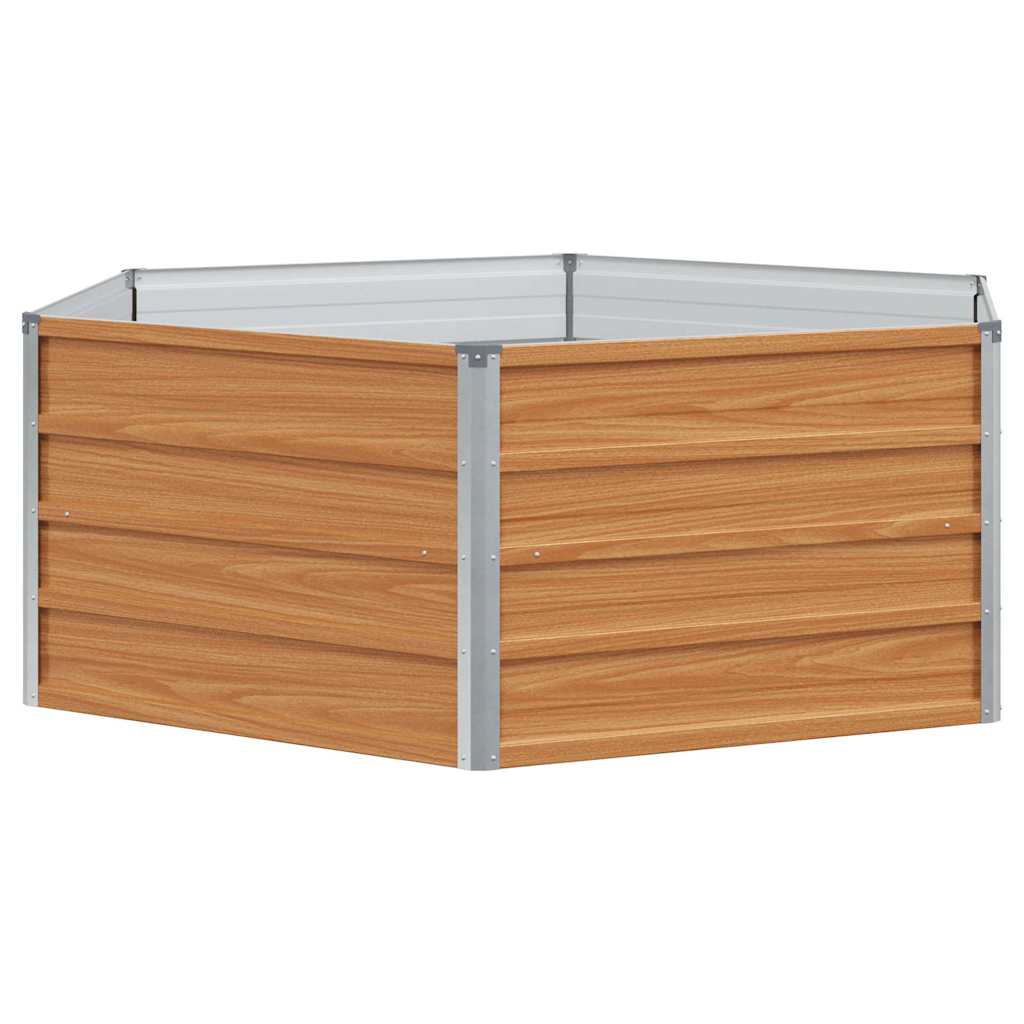 Garten-Hochbeet 129x45 cm Verzinkter Stahl Silber
