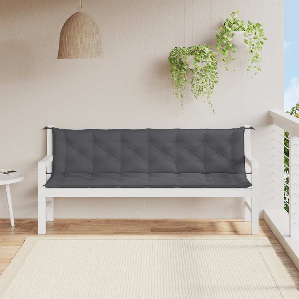 Gartenbank-Auflage Anthrazit 100x(50+50)x7 cm Oxford-Gewebe