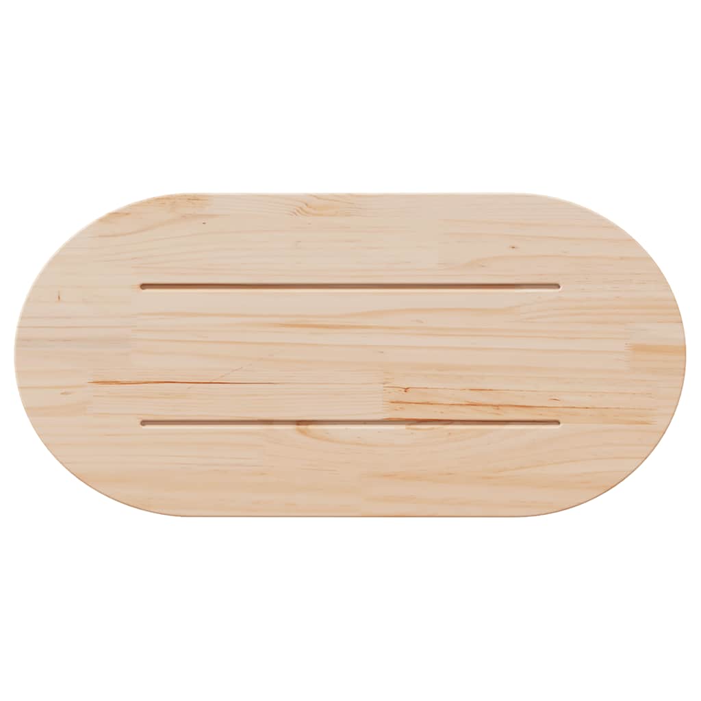 Tischplatte 60x30x2,5 cm Massivholz Kiefer Oval
