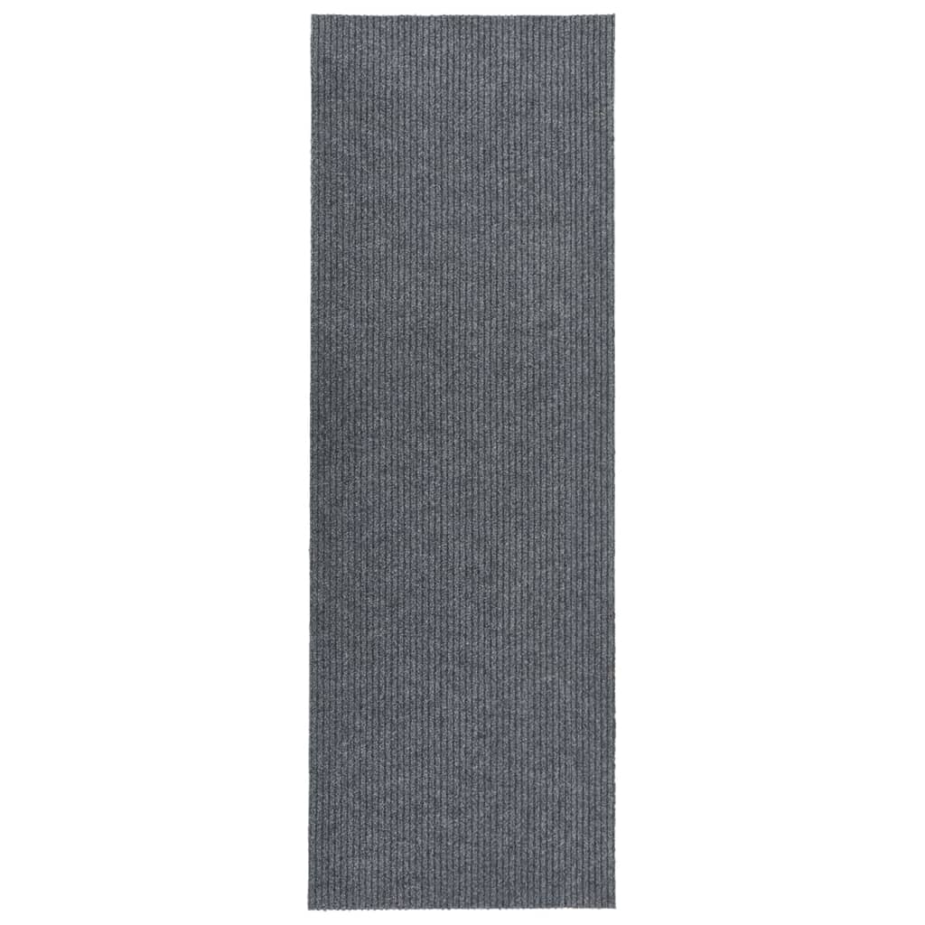 Teppichläufer Grau 80 x 150 cm Stoff