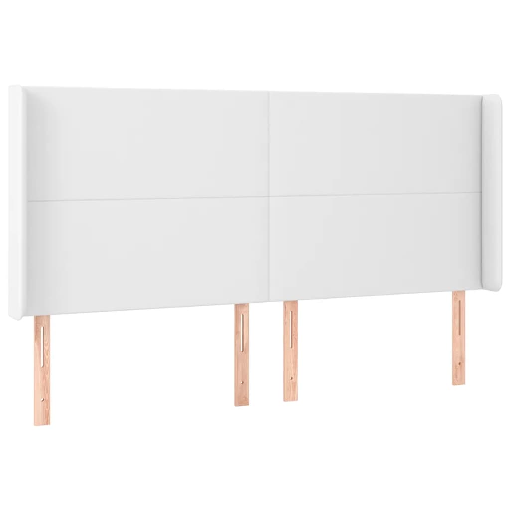 Kopfteil mit Ohren Creme 83x16x78/88 cm Kunstleder