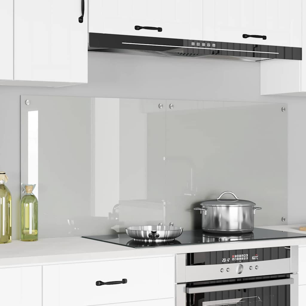 Küchenrückwand 2 pcs Weiß 70 x 40 cm Gehärtetes Glas