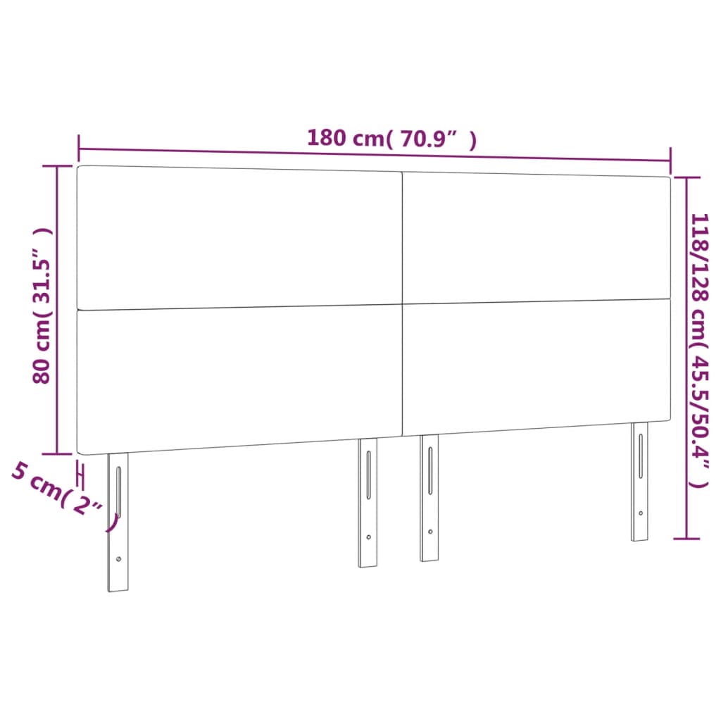 Kopfteil Hellgrau 80x5x118/128 cm Stoff