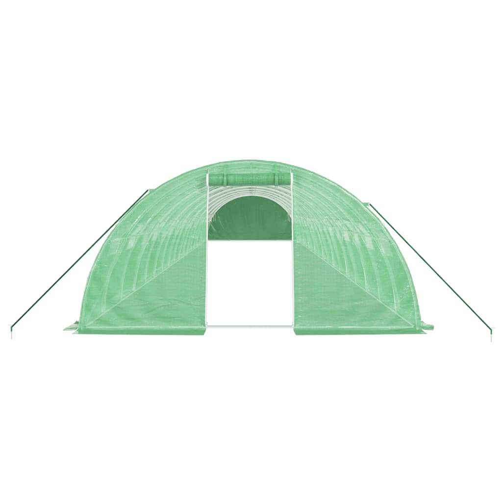 Gewächshaus mit Stahlrahmen Grün 8 m² 4x2x2 m