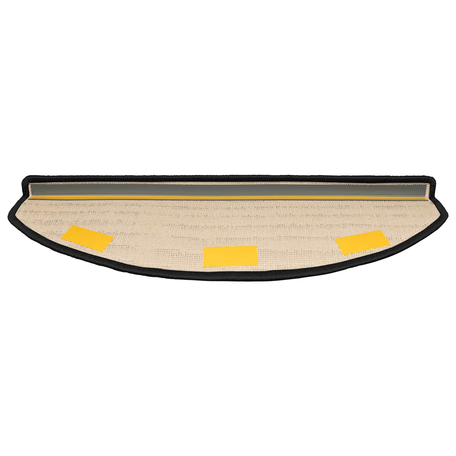 Stufenmatten 15 Stk. 56x17x3 cm Grau Halbrund