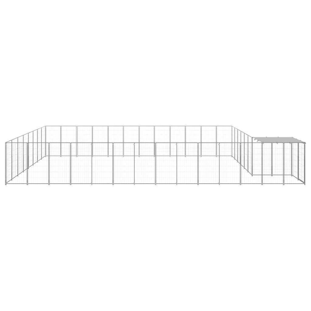 Hundezwinger Schwarz 6,05 m² Stahl