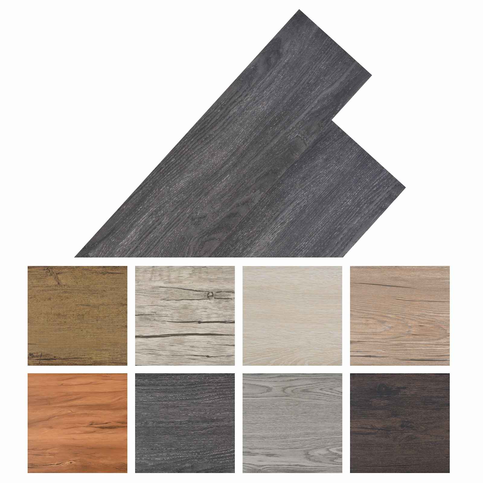 Bodenplanken 18 pcs Walnussbraun 5,26 m² PVC