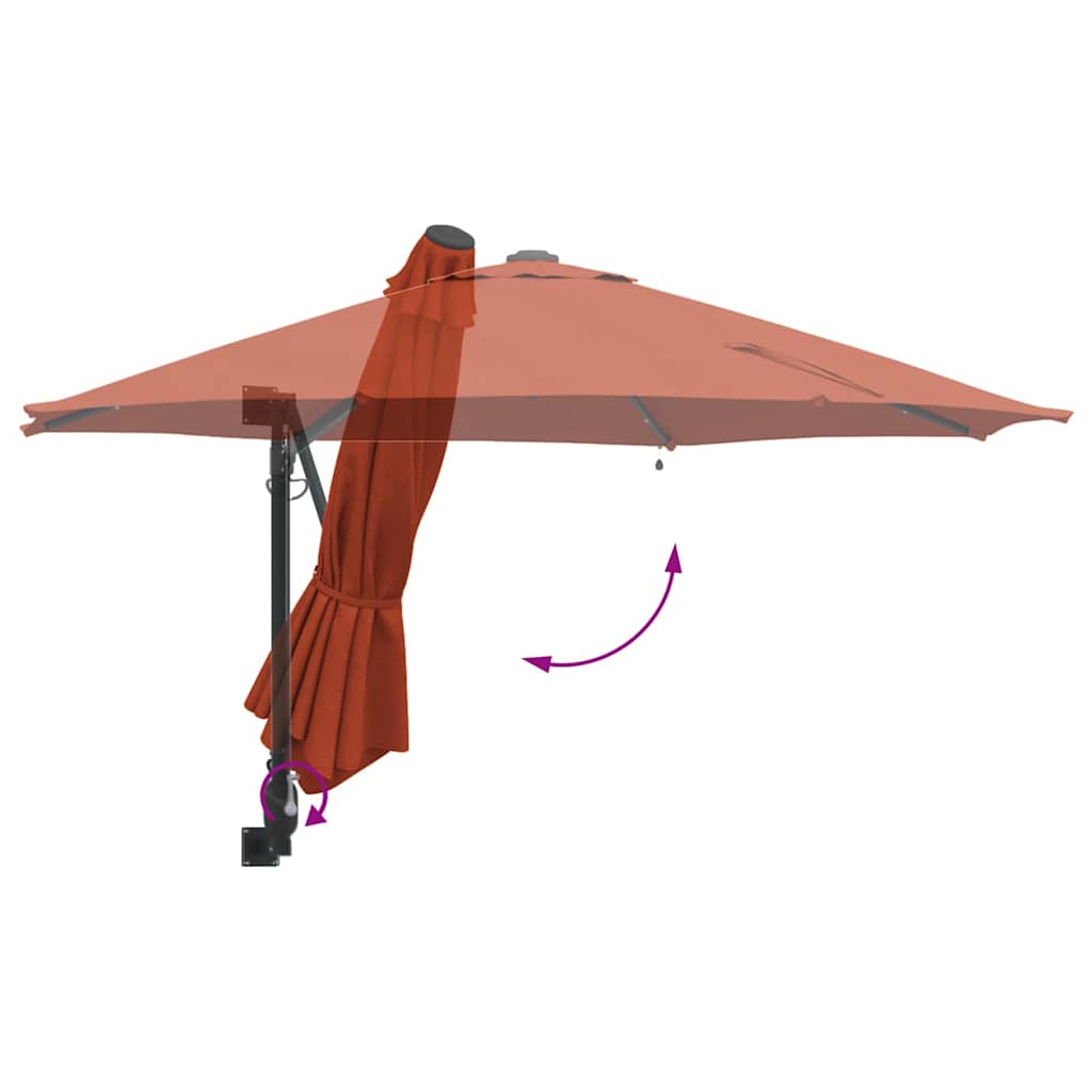 Garten-Sonnenschirm Sand 248 x 248 x 148 cm Polyester und Stahl