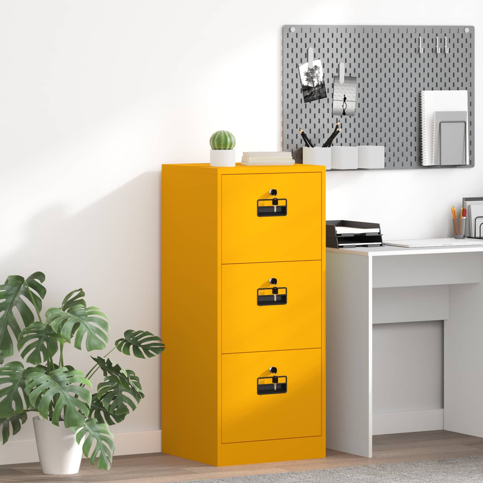 Aktenschrank 2 pcs Schwarz 44 x 50 x 139 cm Kaltgewalzter Stahl