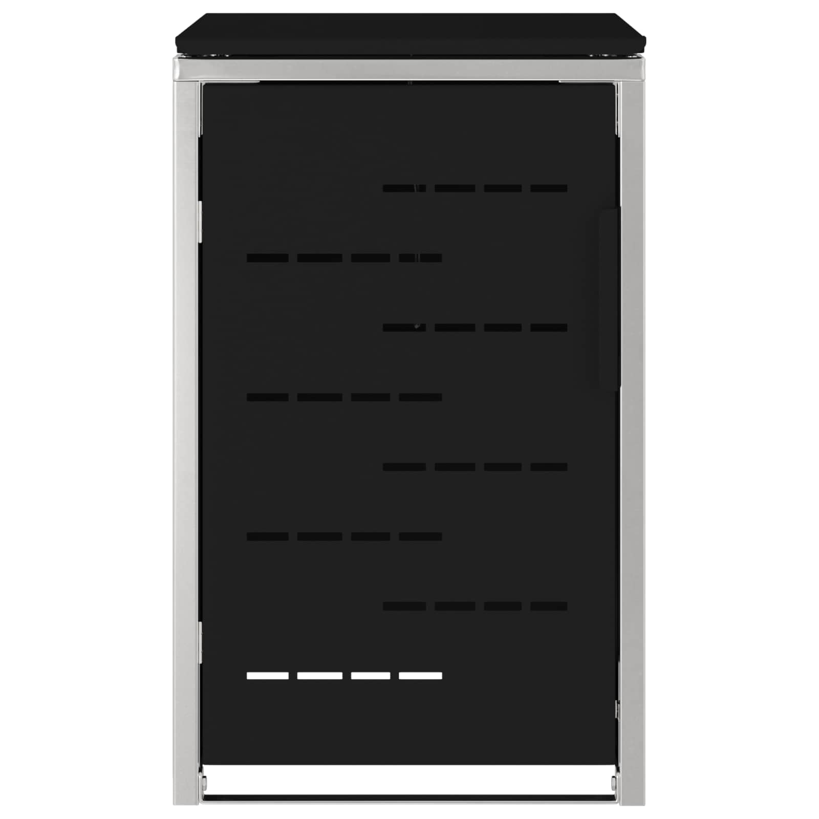 Mülltonnenbox for 2 Bins 240L Edelstahl Schwarz