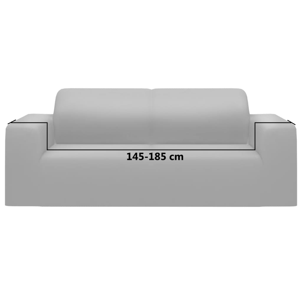 Stretch-Sofahusse Schwarz Polyester-Jersey