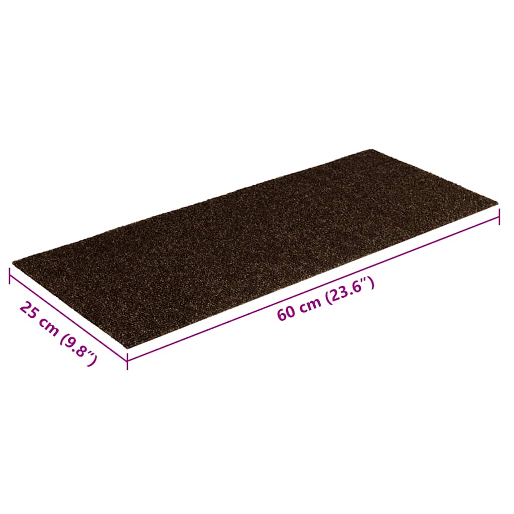 Stufenmatten Selbstklebend 15 Stk. 60x25 cm Hellbraun Rechteckig