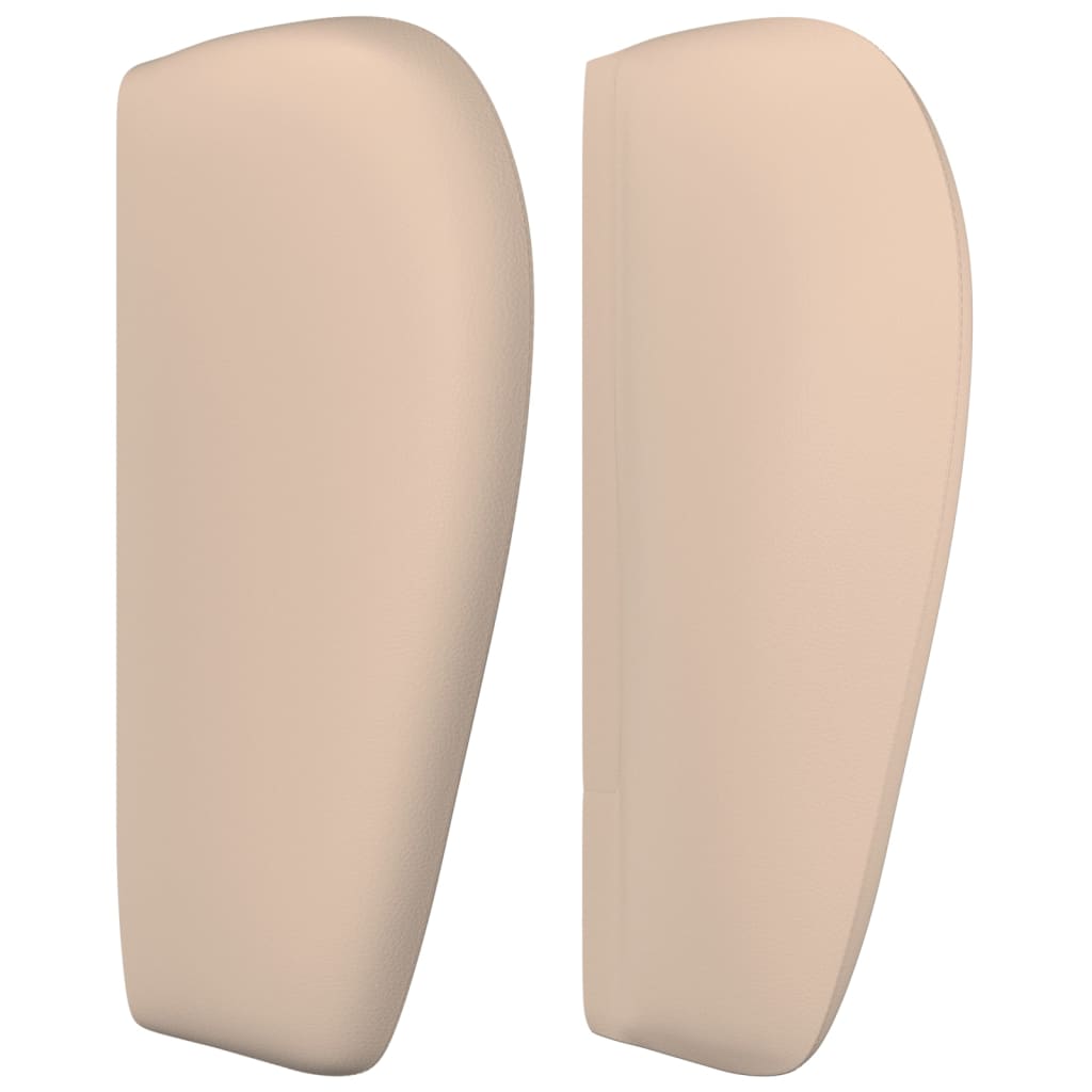 Kopfteil mit Ohren Creme 83x23x78/88 cm Kunstleder