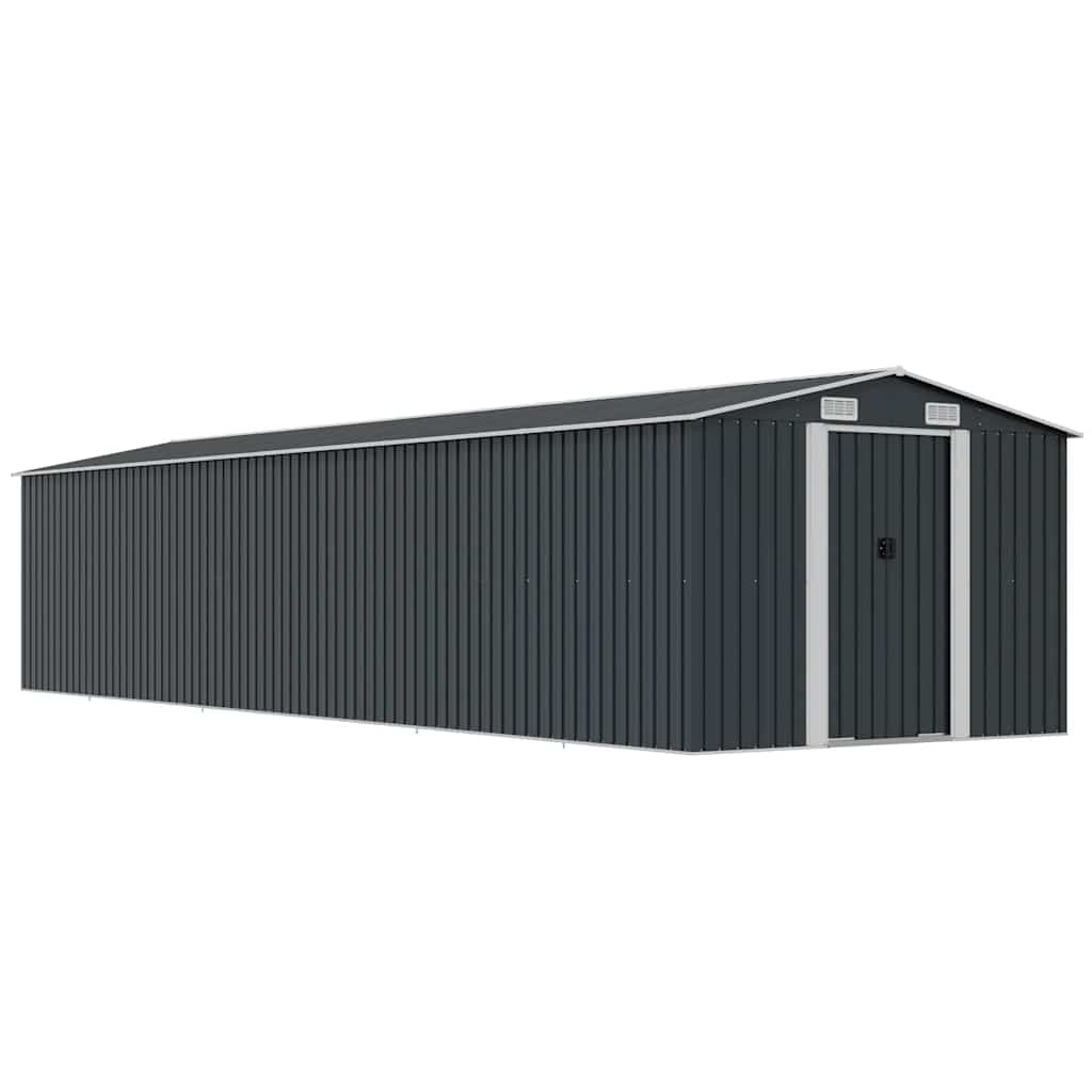 Gerätehaus Grün 257x779x181 cm Verzinkter Stahl